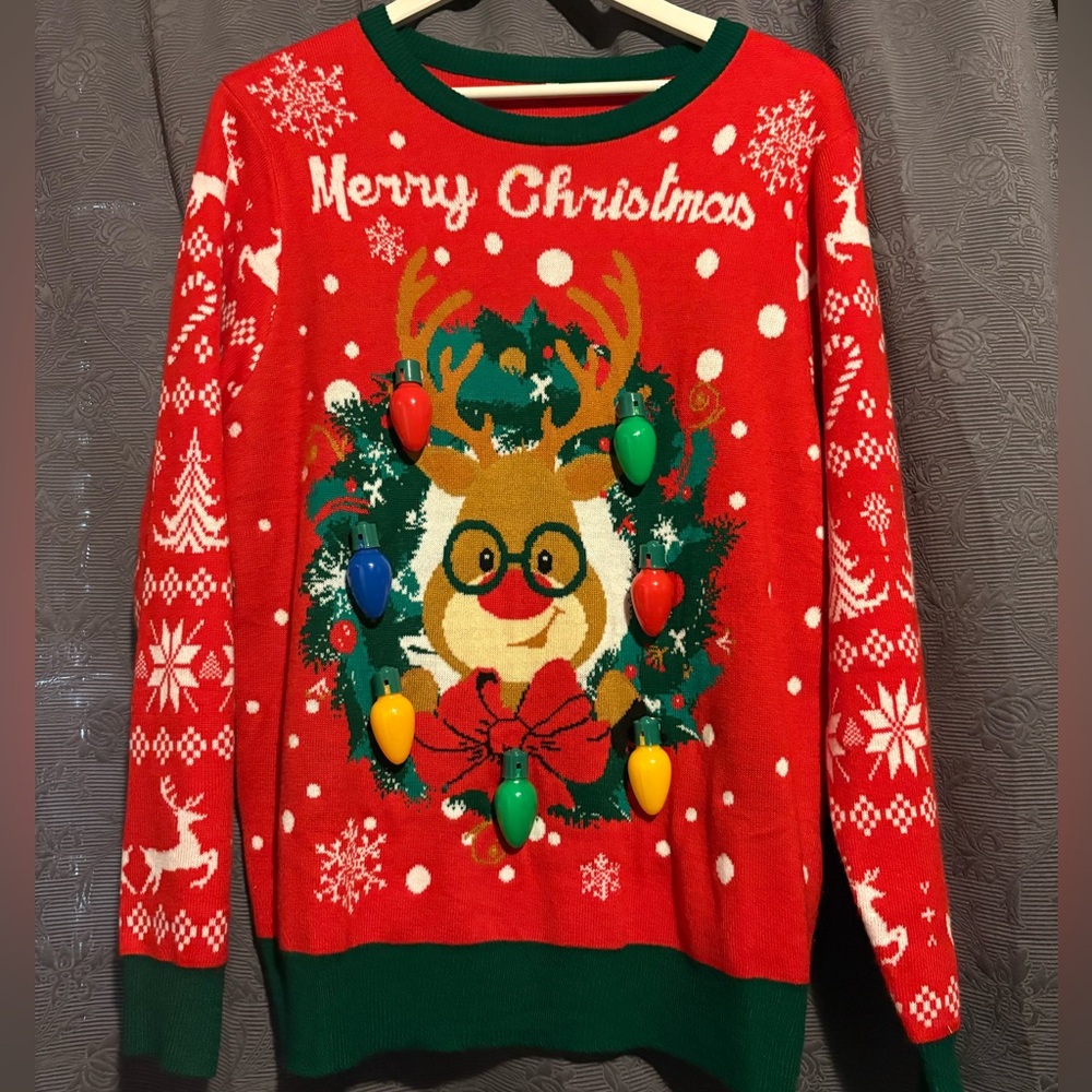 Festive Red Christmas Sweater